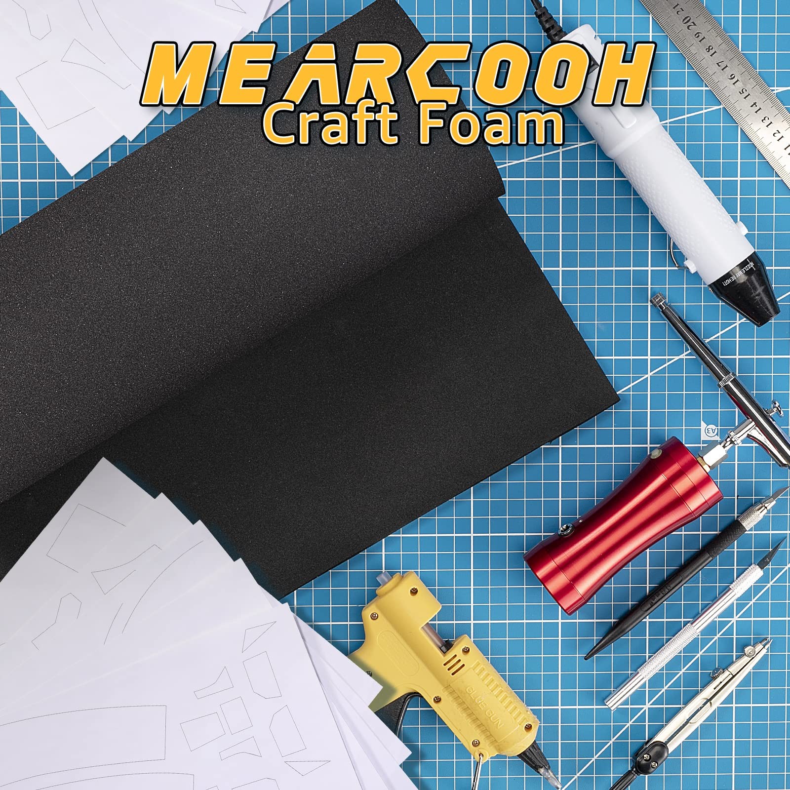 EVA Foam Sheet 3mm Black Craft Cosplay DIY Projects 59×13.9in High Density