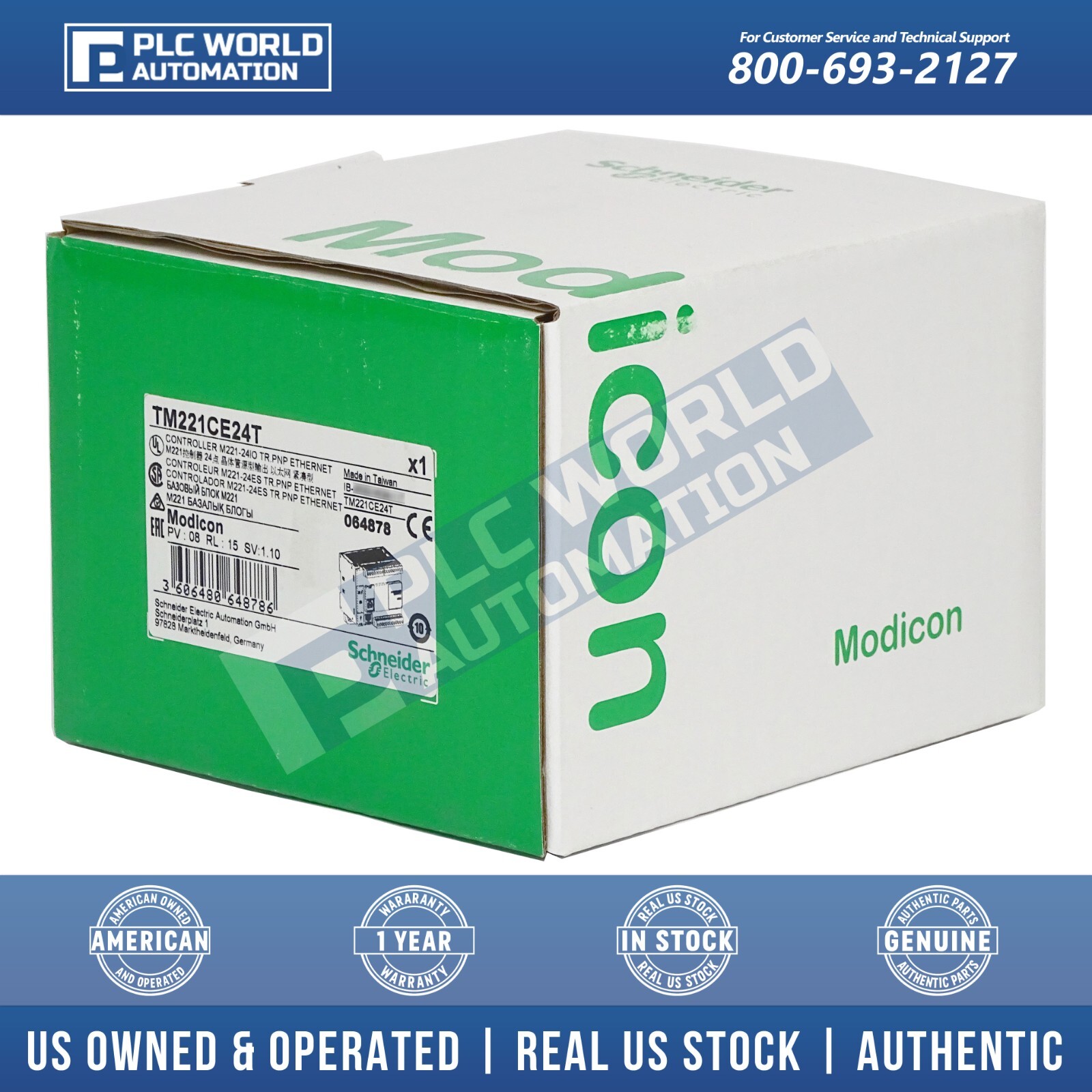 2022/23 Brand New Schneider Electric TM221CE24T Modicon M221 Controller, 24 I/O