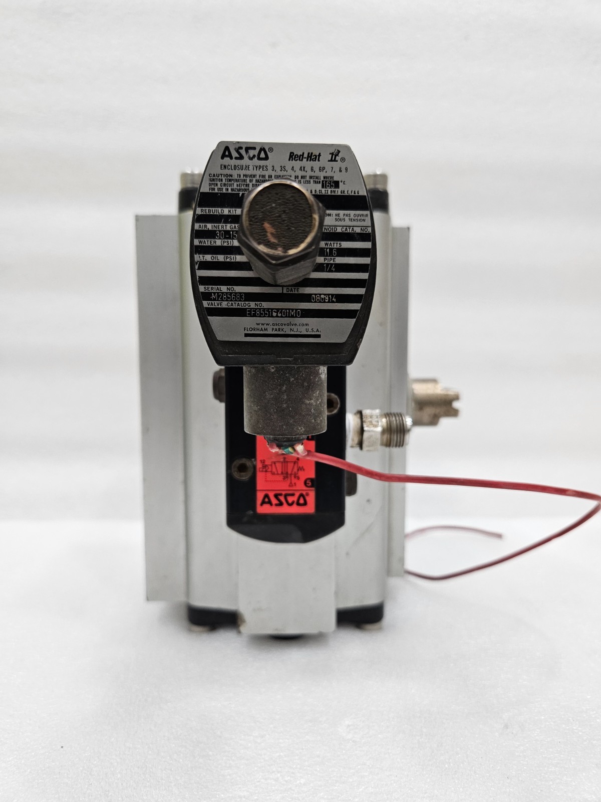 ACTREG PNEUMATIC ACTUATOR MAX PRESSURE 8 BAR WITH ASCO 8551B401 M0 VALVE