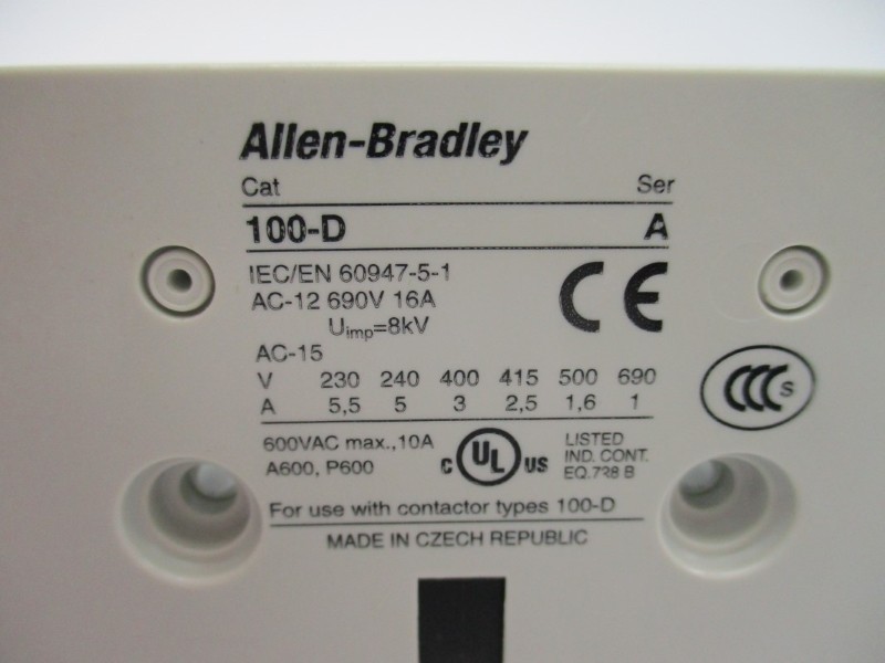 INDUSTRIAL SPARE PART 100-DS2-11 SER. A 600VAC 10A NSNP