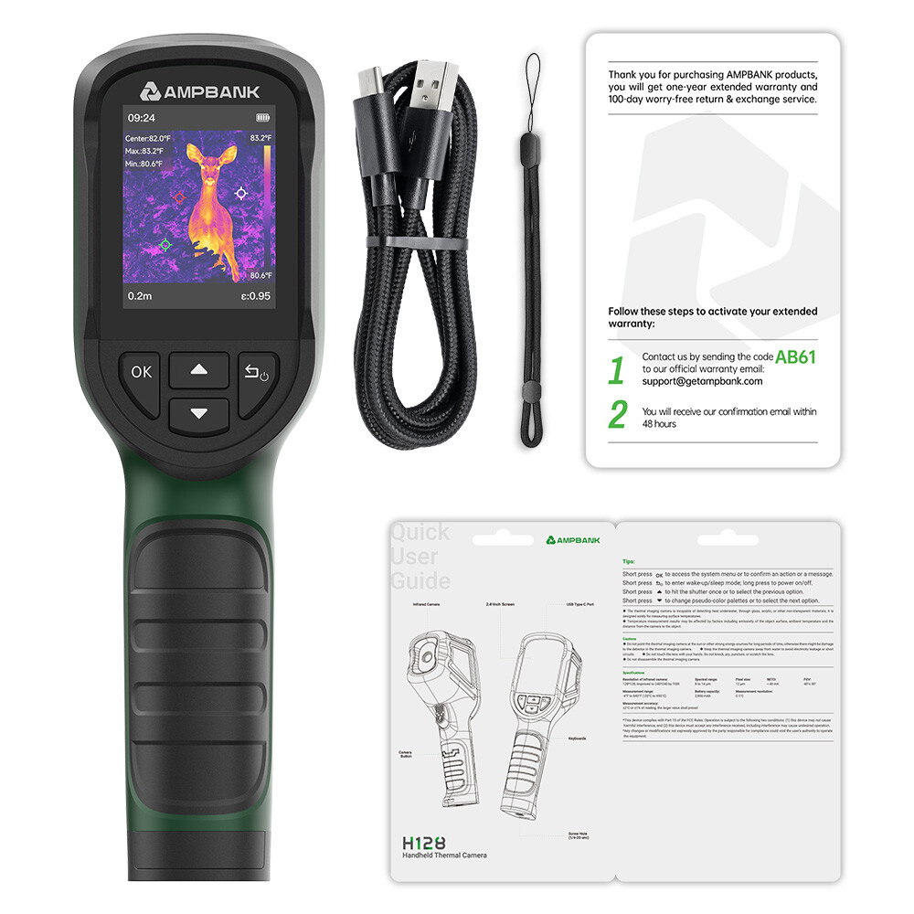 AMPBANK H128 Handheld Thermal Imager 128x128TISR Resolution Infrared Camera