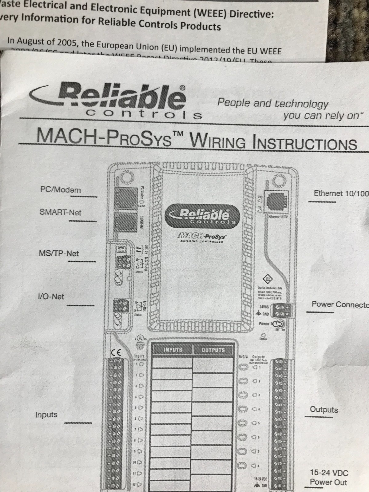 Reliable Controls Mach-ProSys MP-S-H BACnet Building Controller w/ universal out