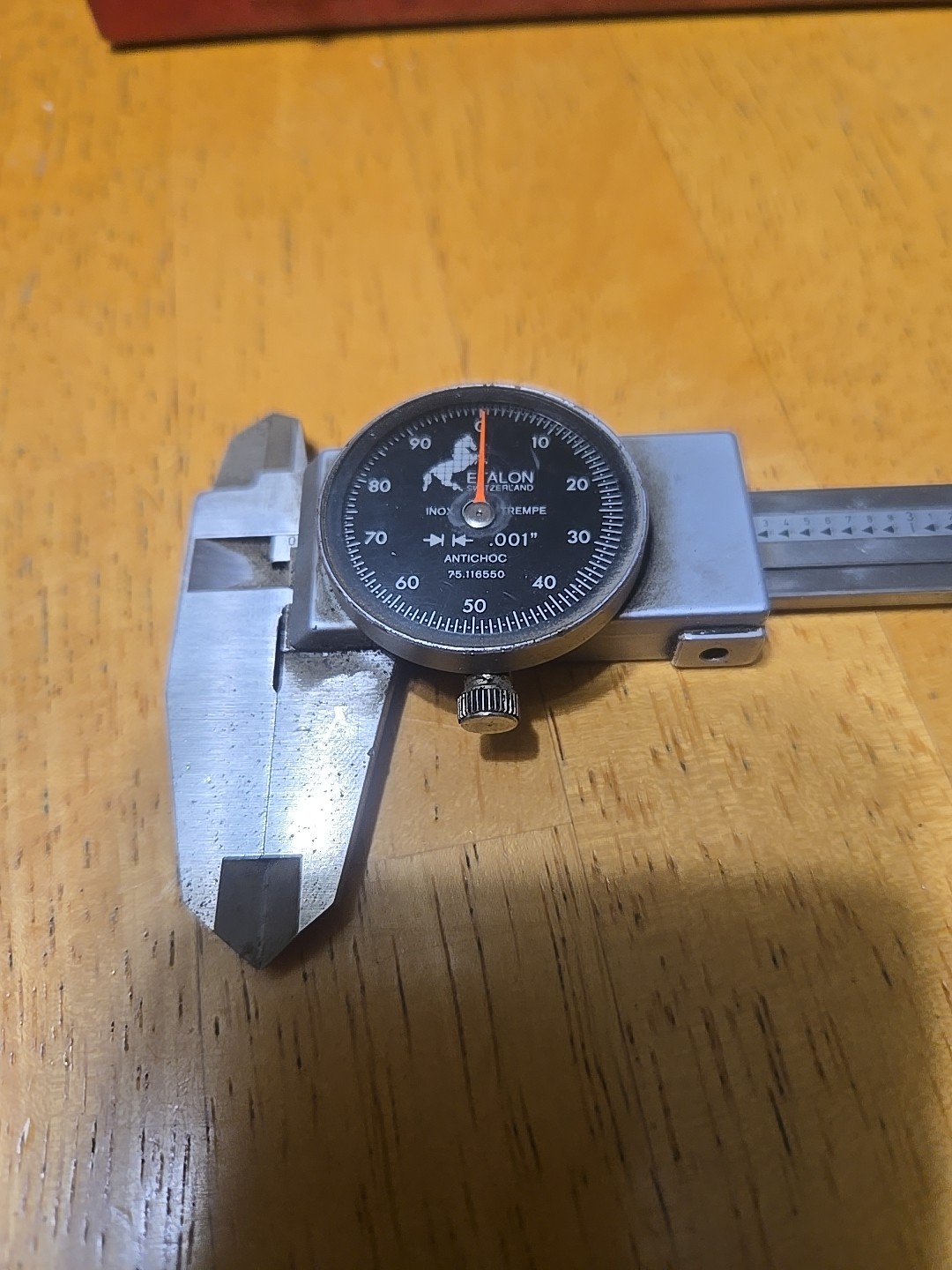 ETALON ANTICHOC Dial Caliper 75.116550 WD/ Depth 0-6″ +/-.001″. SWITZERLAND