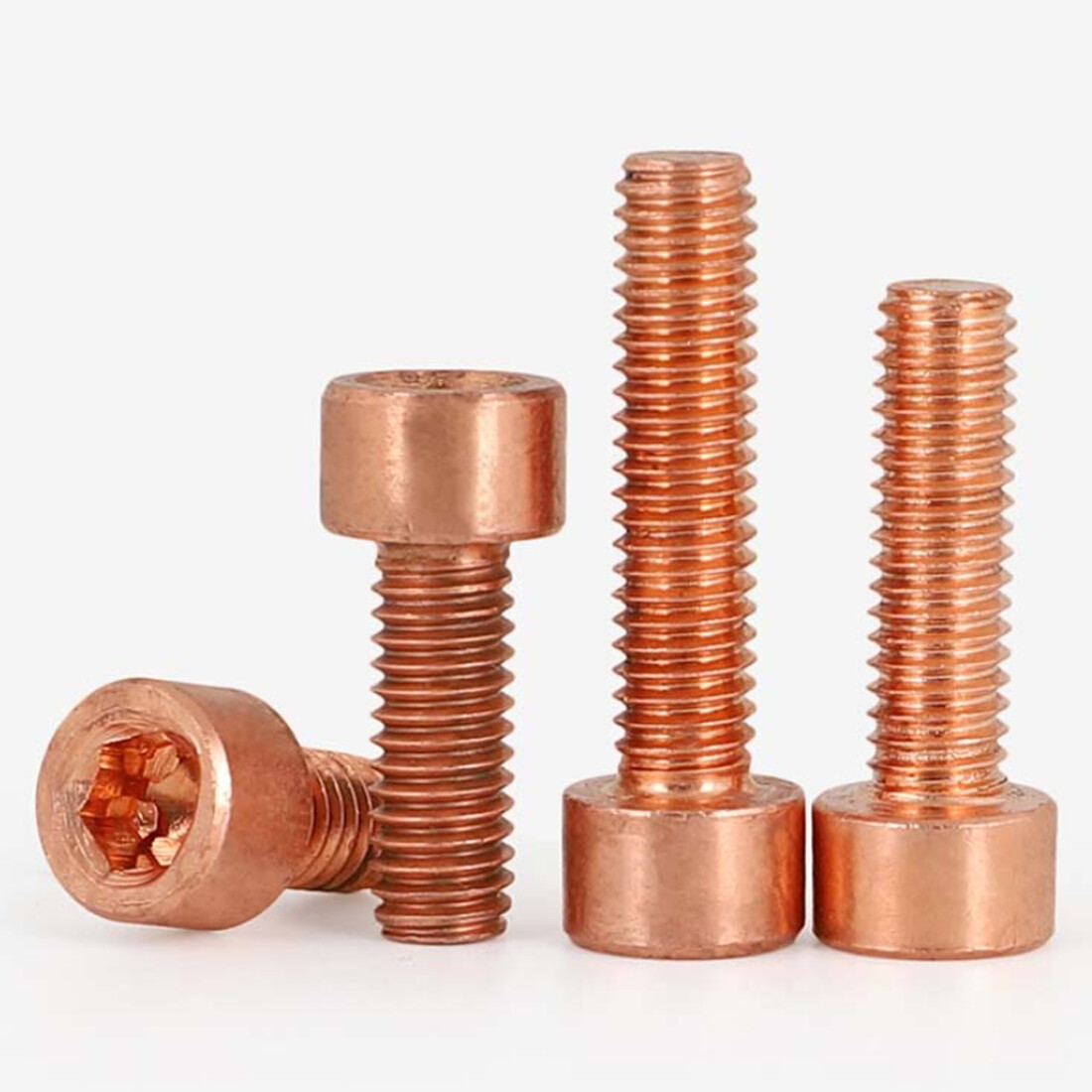 99% Copper Cap Head Screws M3 M4 M5 M6 M8 M10 M12 Hexagon Socket Allen Key Bolts