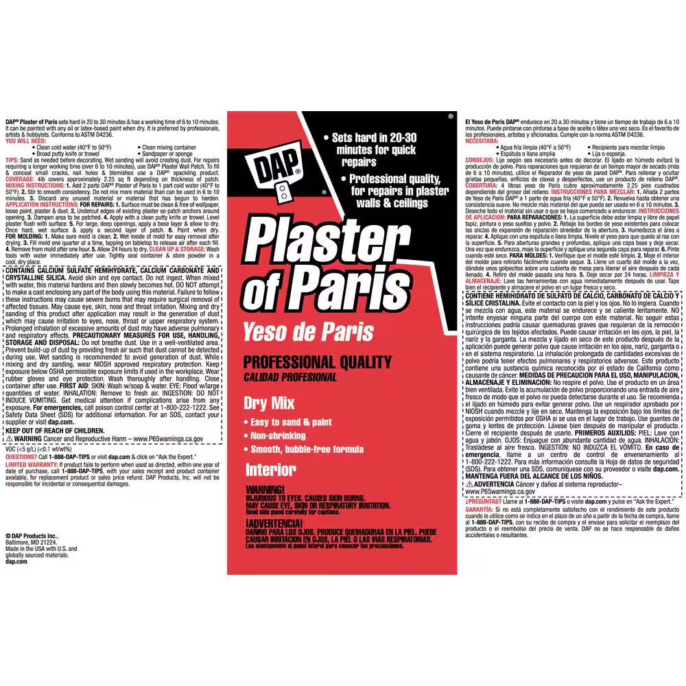 25 Lbs. White Dry Mix Plaster of Paris