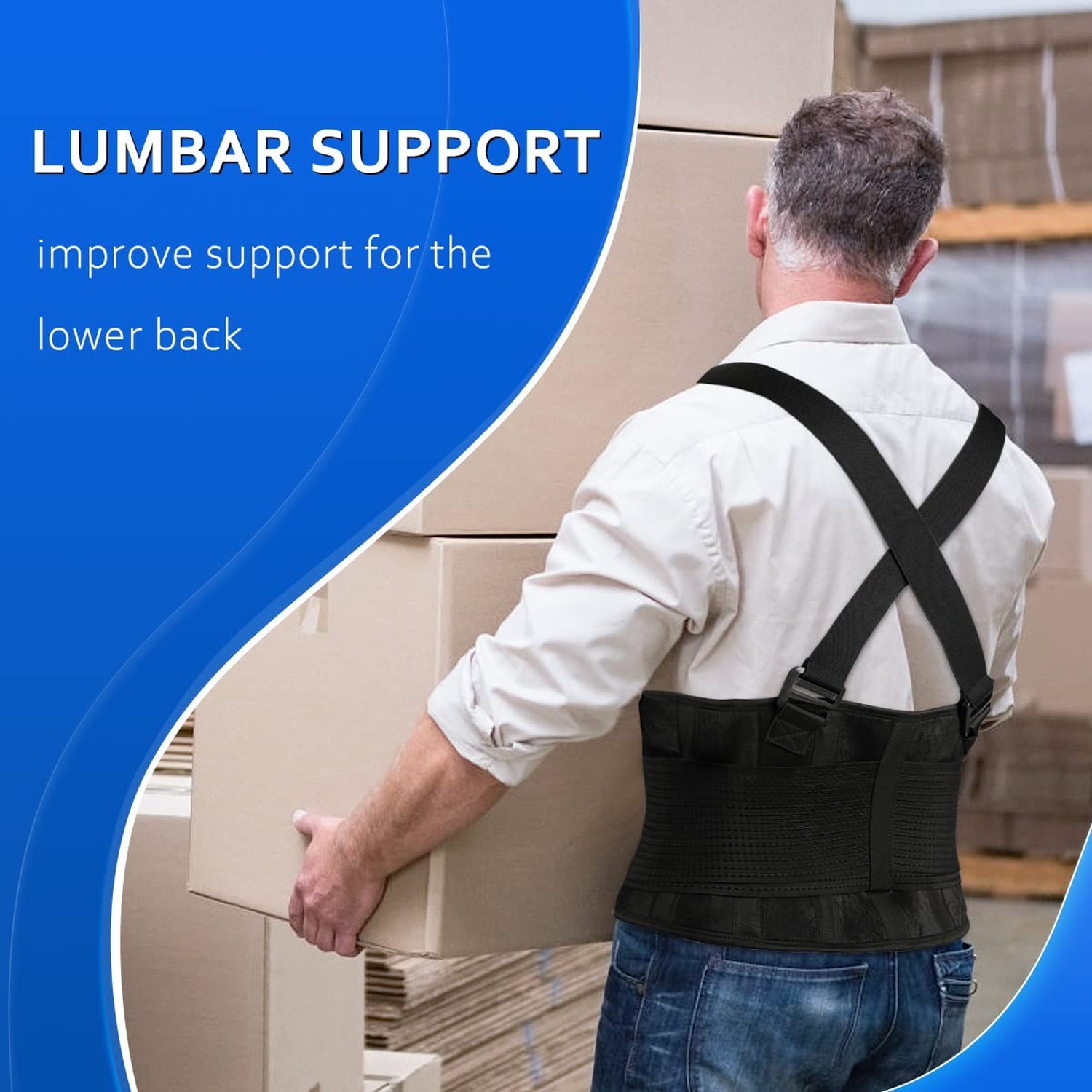 Back Brace Lumbar Back Support Belt for Women and Men – Lower Back Pain Relie…