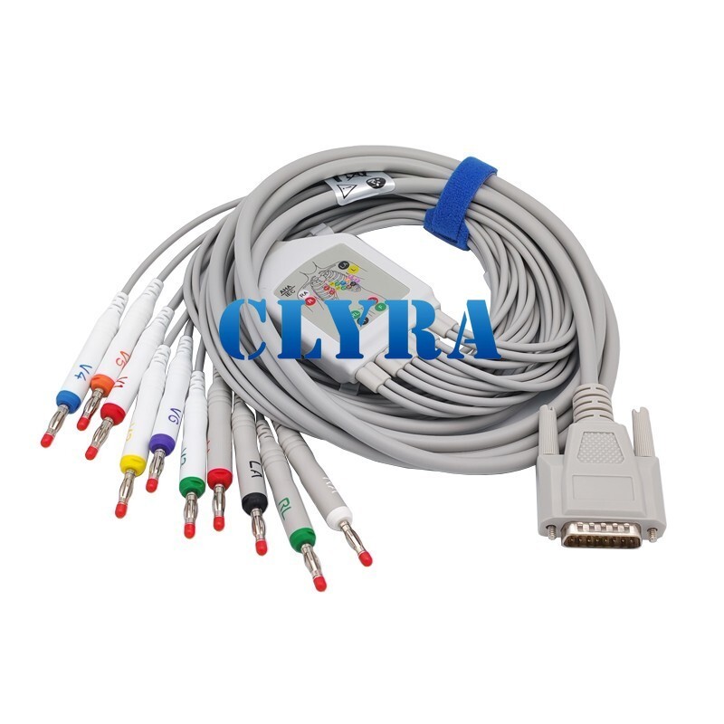 Direct-Connect EKG Leadwire Cable 10-Lead,Banana,Compatible Nihon Kohden BA-903D