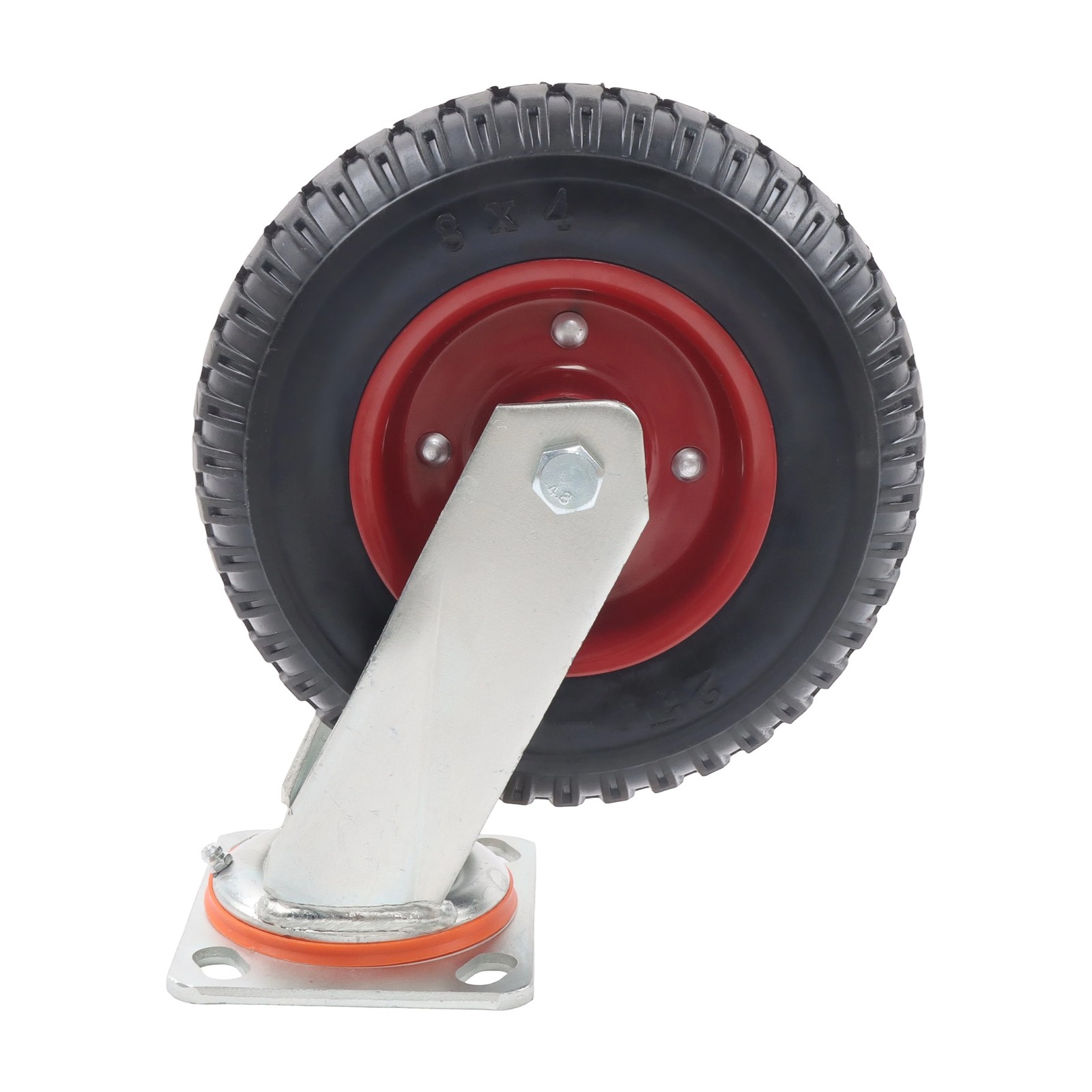 4 Pcs Rubber Wheels 2000lbs Load Capacity Heavy Duty Swivel Caster Wheels 8″