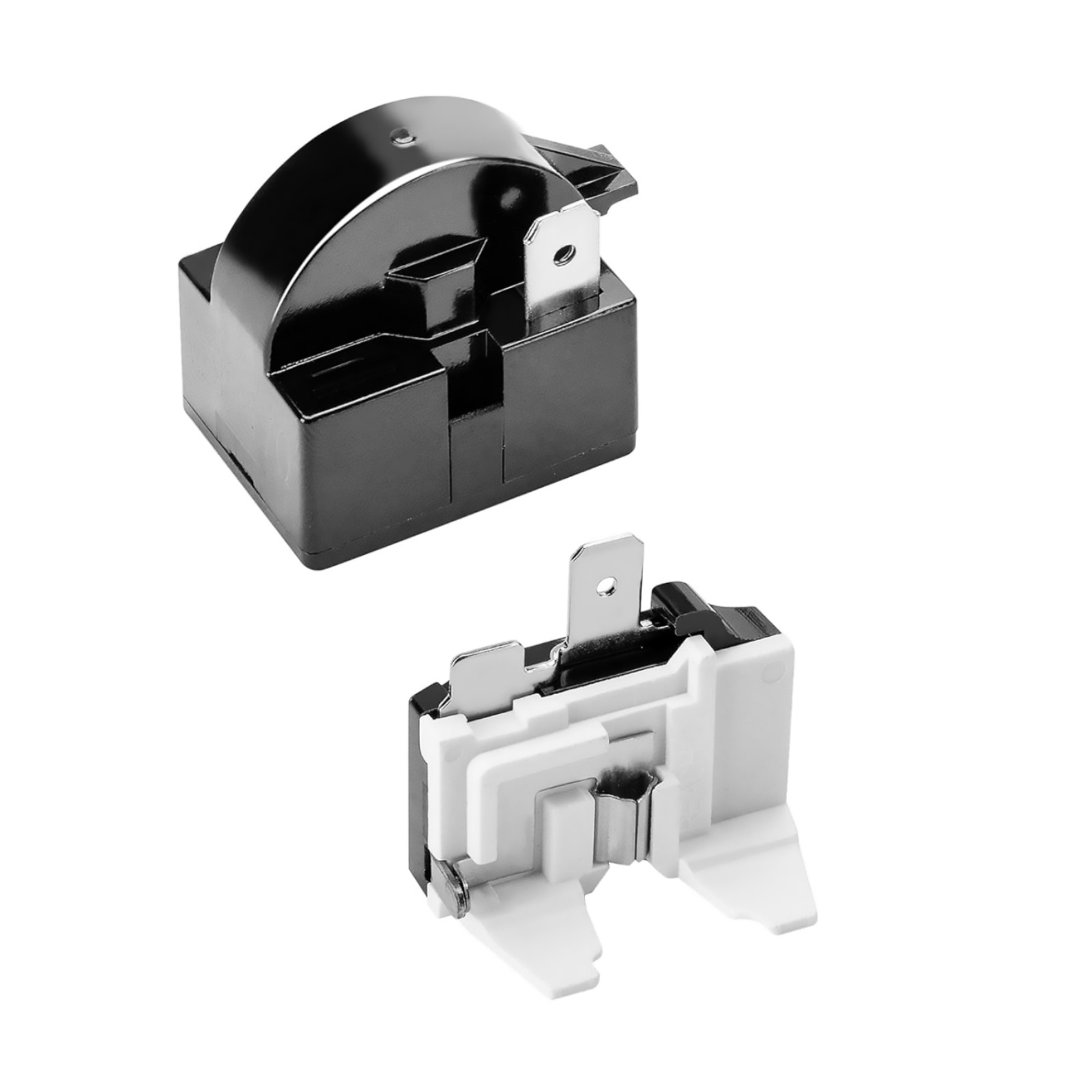 Starter Relay And Overload Protector Kit 1 Pin 4.7 Ohm For Refrigerator Repair