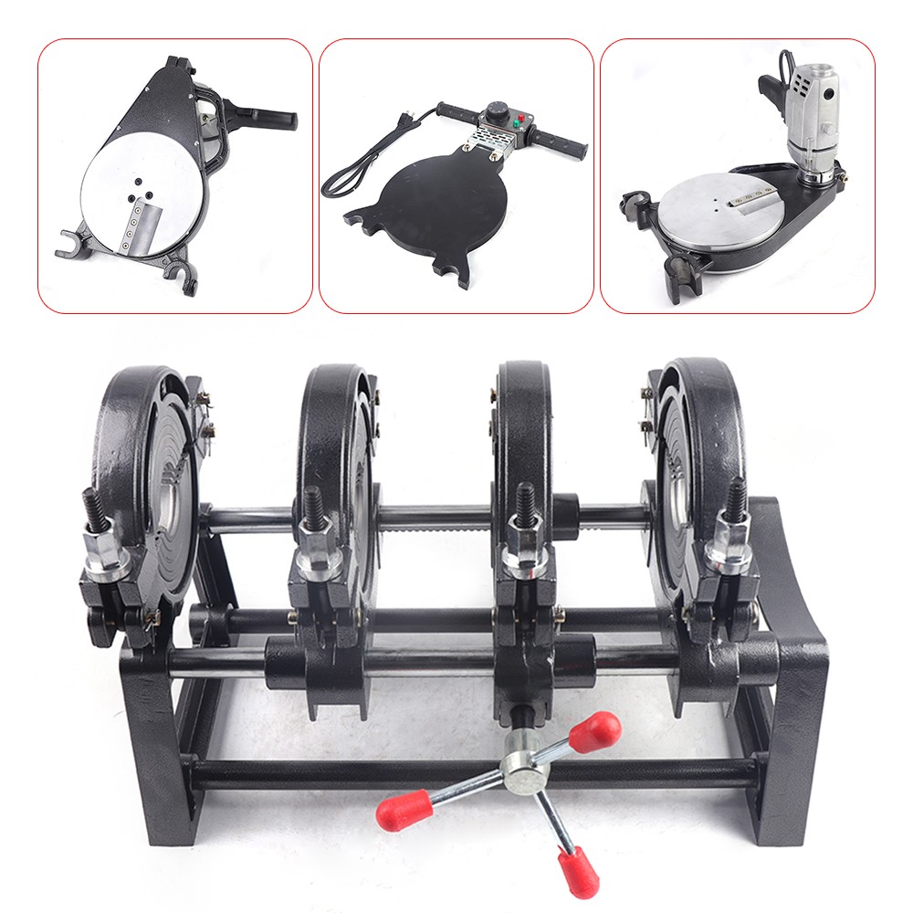 Manual Piping Pipe Fusion Welder 4 Clamps HDPE PP PE Butt Fusion Welding Machine