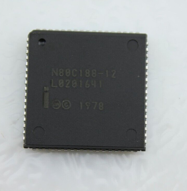 New Qty 1 Intel N80C188-12 PLCC-68 NOS Original OEM Parts Intel 1978
