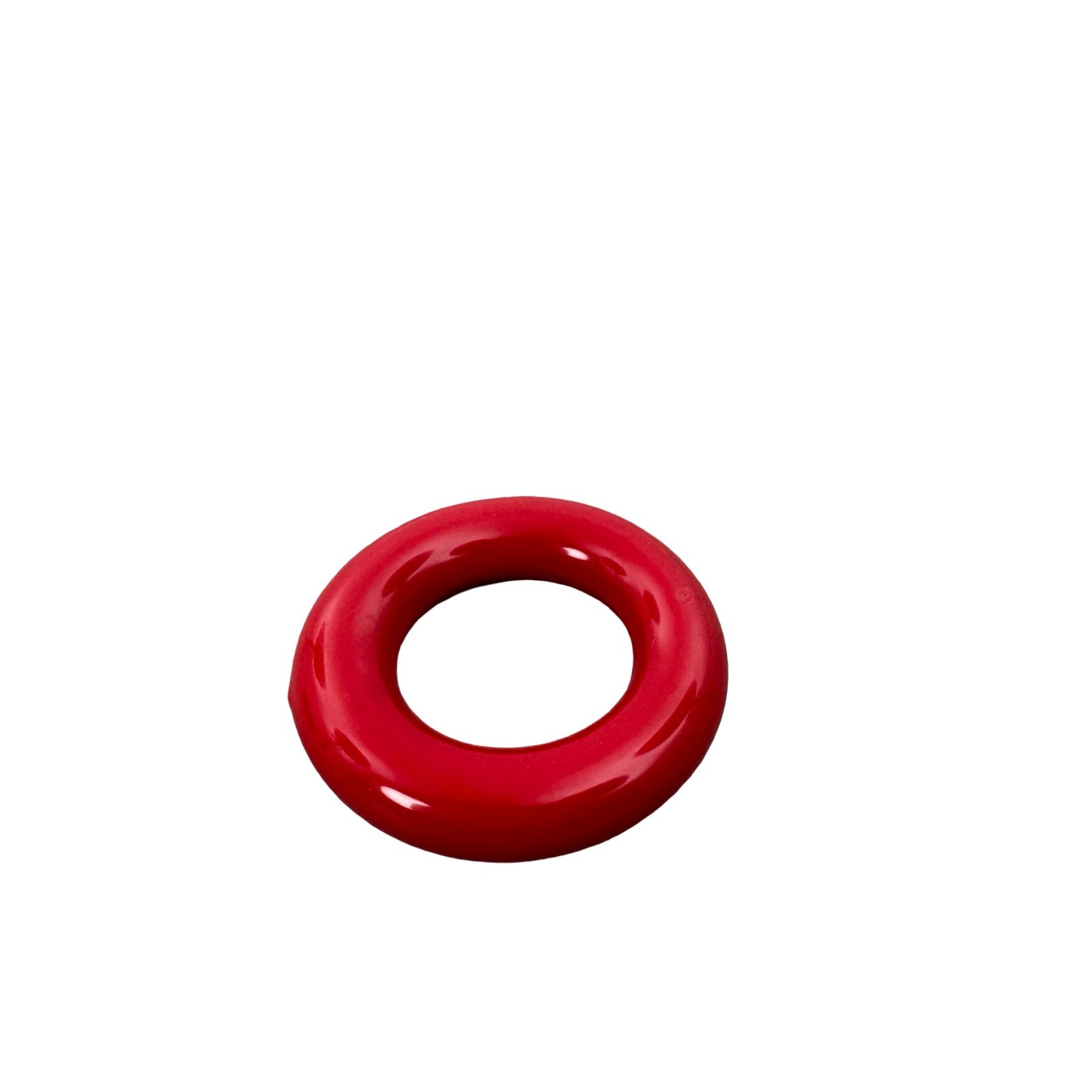 Laboratory Red Vinyl-Coated Lead Ring Flask Weight Beaker Stabilizer Approx 8cm