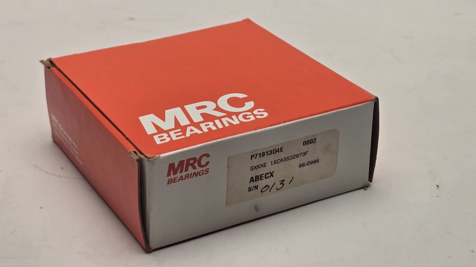 MRC P71913D4E Duplex Precision Angular Contact Bearing 65x100x17.2mm NOS