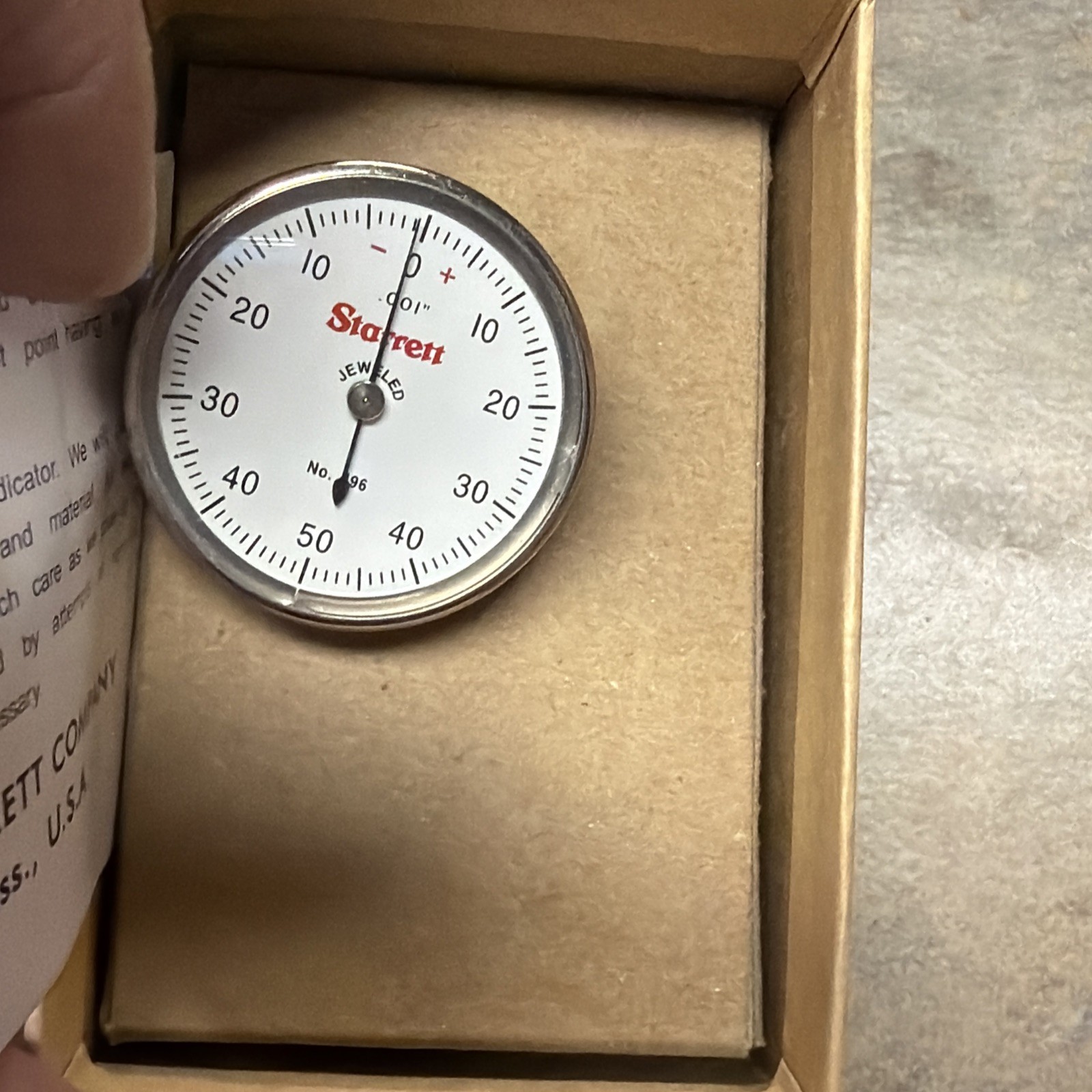 Starrett 196B5 Dial Test Indicator, Vert, 0 To 0.200 NEW