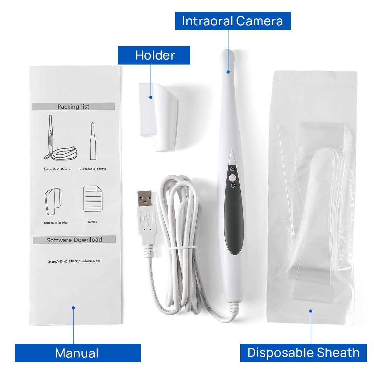 Dental USB Intraoral Camera 6 LED Digital Image Auto-Focusing HD Pixels