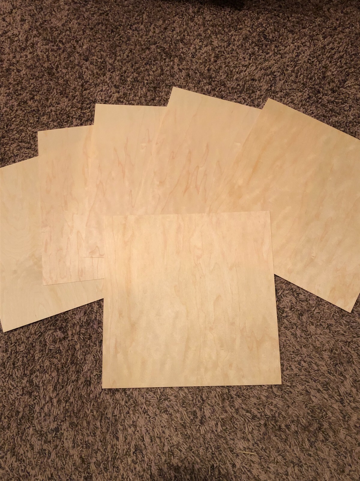 6 Maple Wood Veneer 12″ x 12″ Sheets Pieces, lots of beautiful grains
