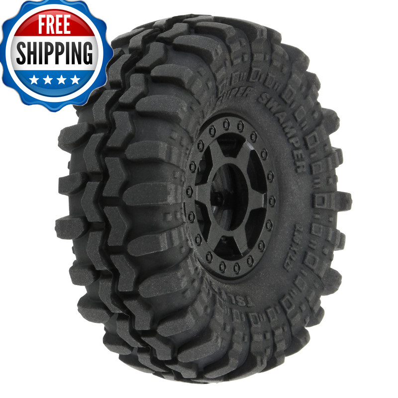 Pro-Line Racing 1/24 Super Swamper F/R 1.0 Tires Mtd 7Mm Blk 4 Pro1021410 Rc