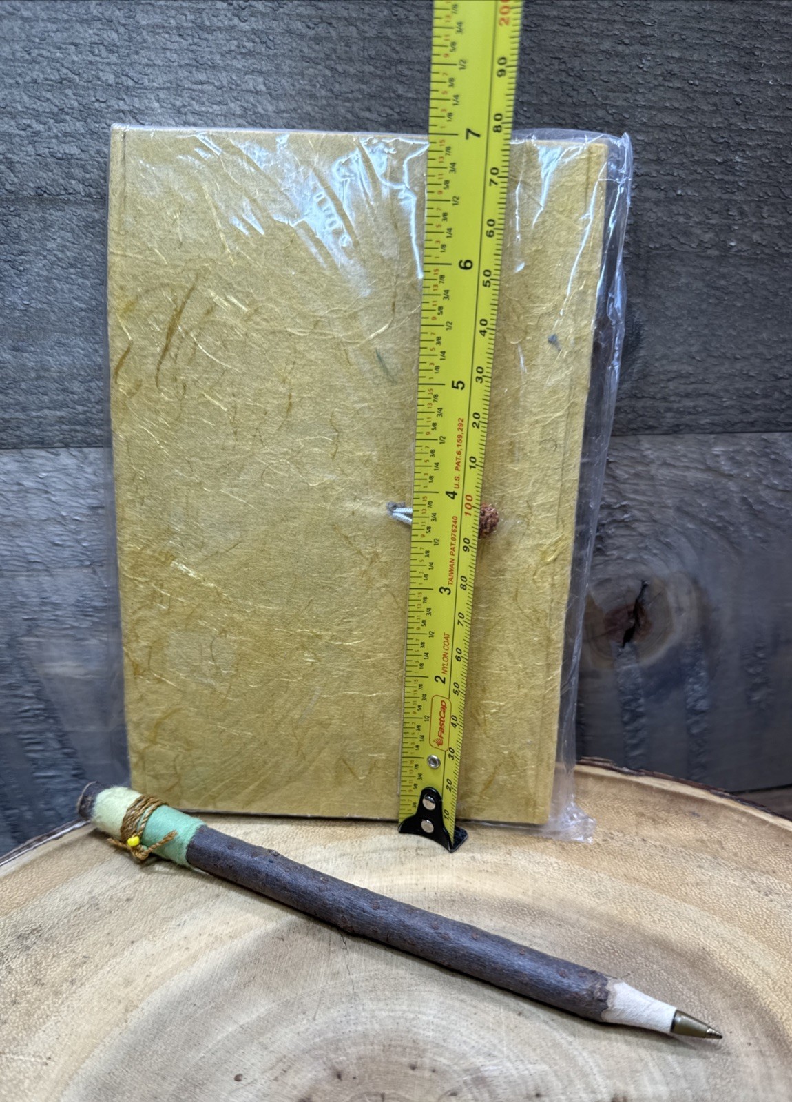 Eco Handmade Writing Yellow Journal Stationary Made In India WITH Handmade Pen