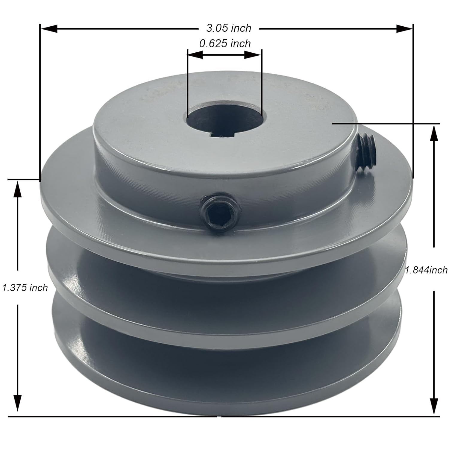 2AK30-5/8 Double Groove Pulley,v Belt Pulley 5/8 inch bore 3.05″ OD,Motor Pulley