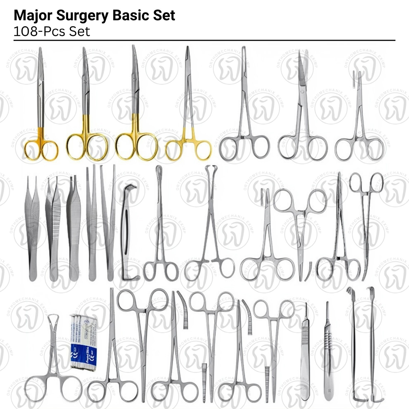 108 Pcs Major Surgery Basic Kit General Surgery Set Surgical Instruments