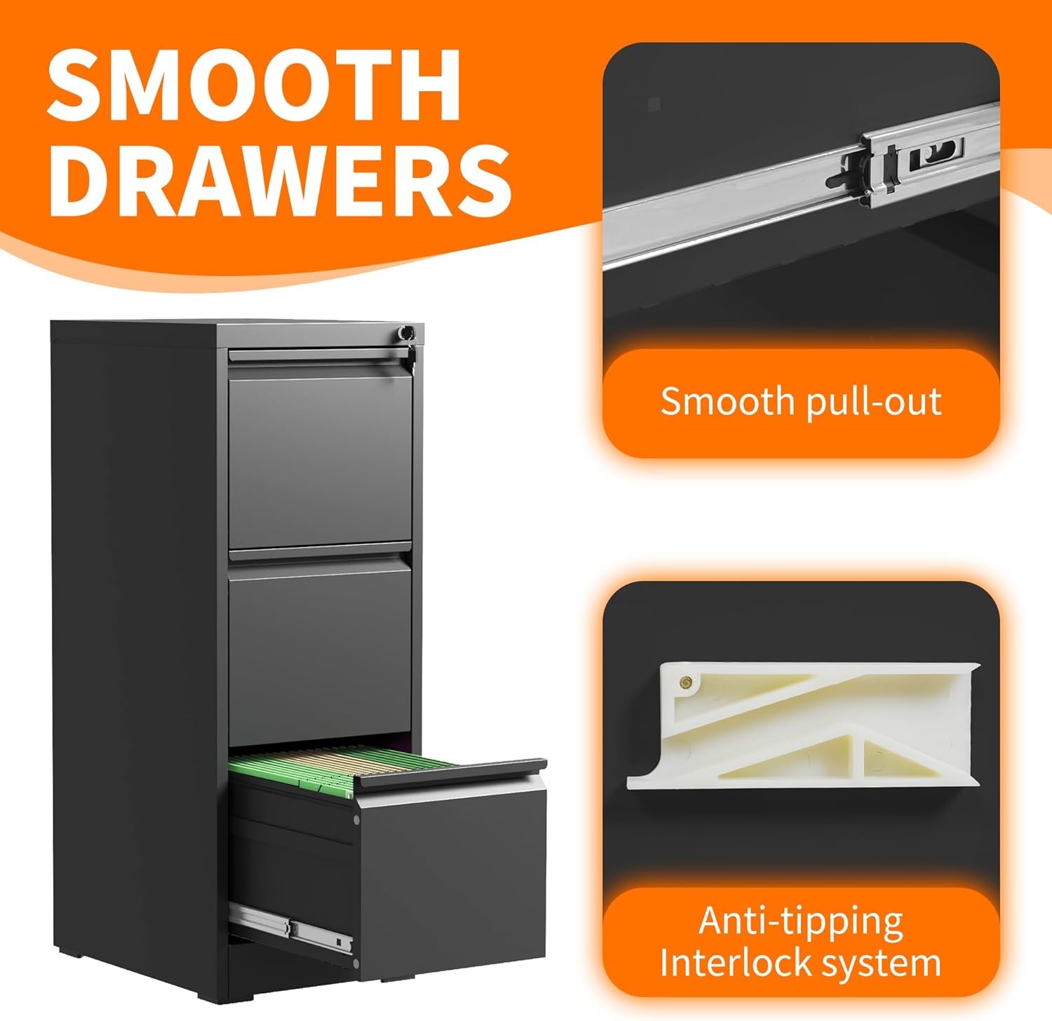 Assembly Required, Metal File Cabinet Drawer Heavy Duty Locking File Cabinets