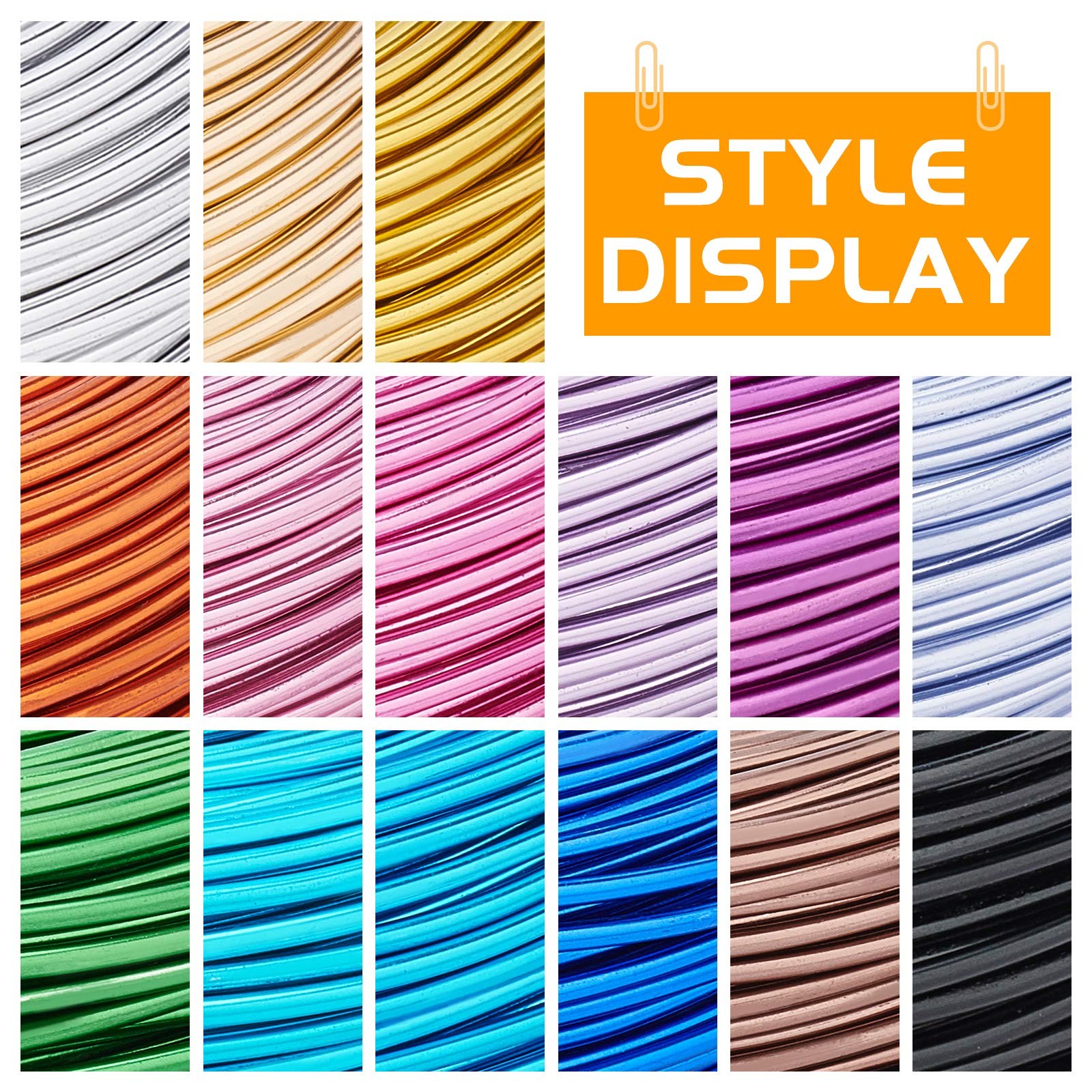 180 Feet 12 Gauge Jewelry Craft Wire Gold Aluminum Wire Bendable Metal Sculpt…