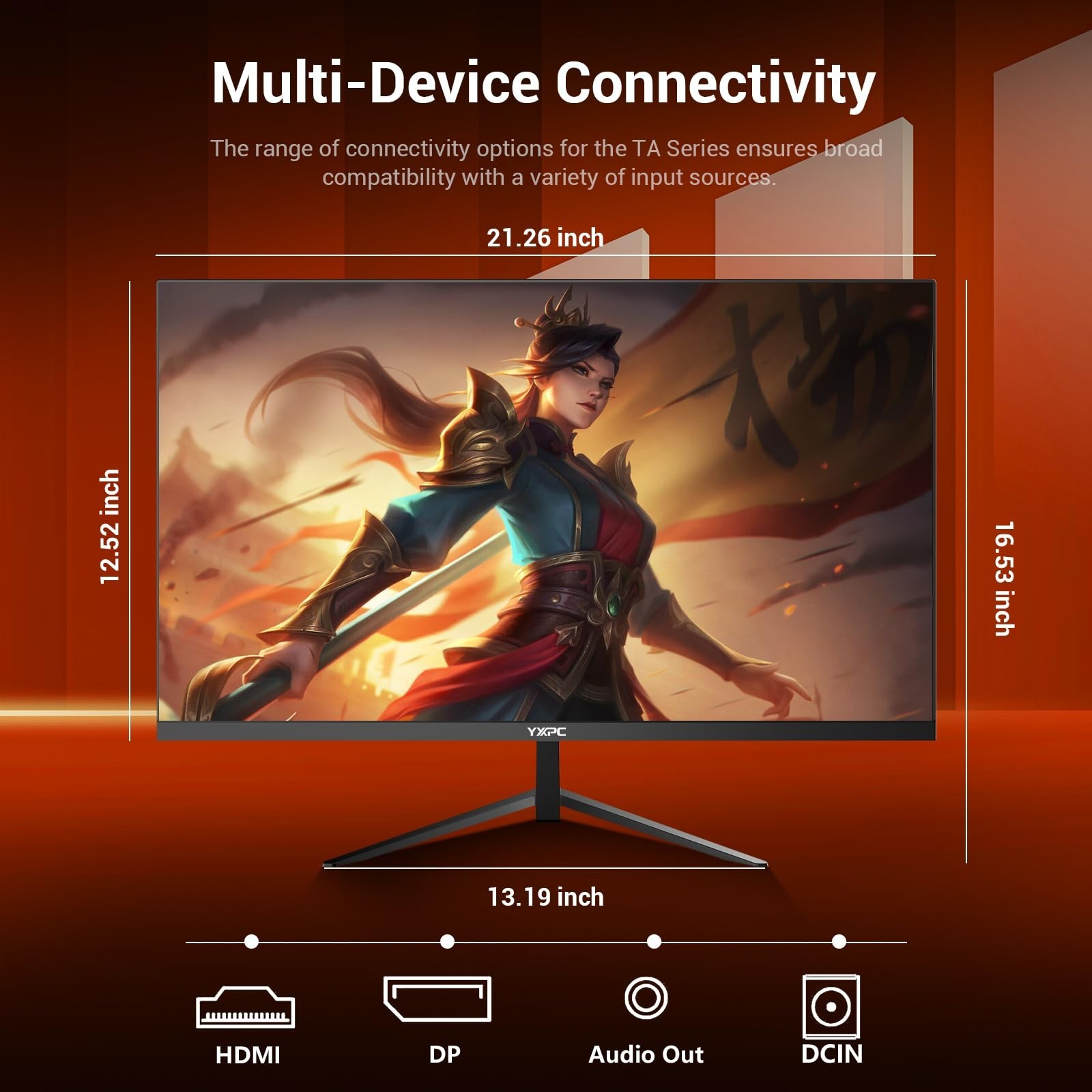 24 inch Computer Gaming Monitor 100Hz,Built-in Speakers,1080P Display,Ergonom…