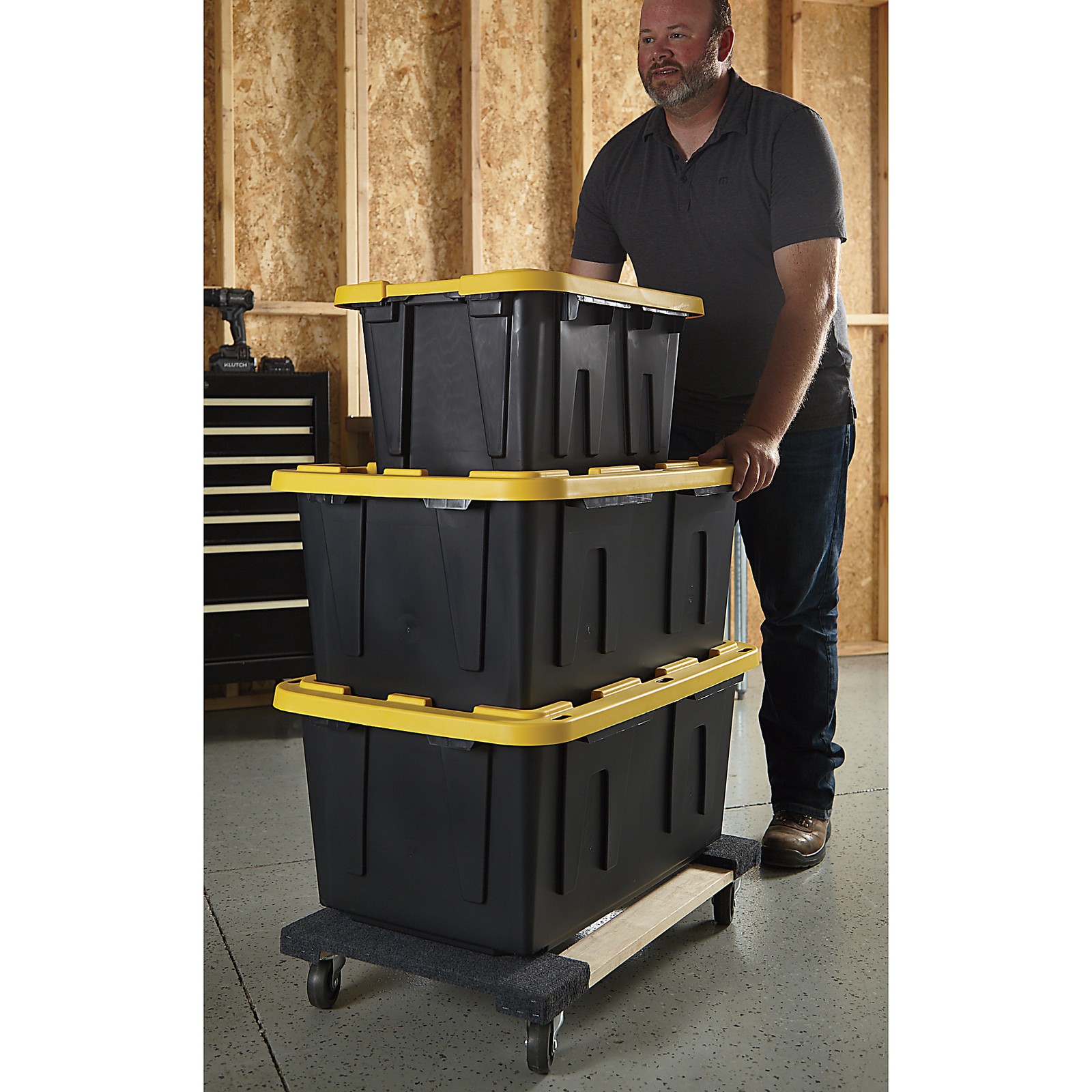 Ironton Carpeted Hardwood Mover’s Dolly, 30in.L x 18in.W, 1000-Lb. Capacity