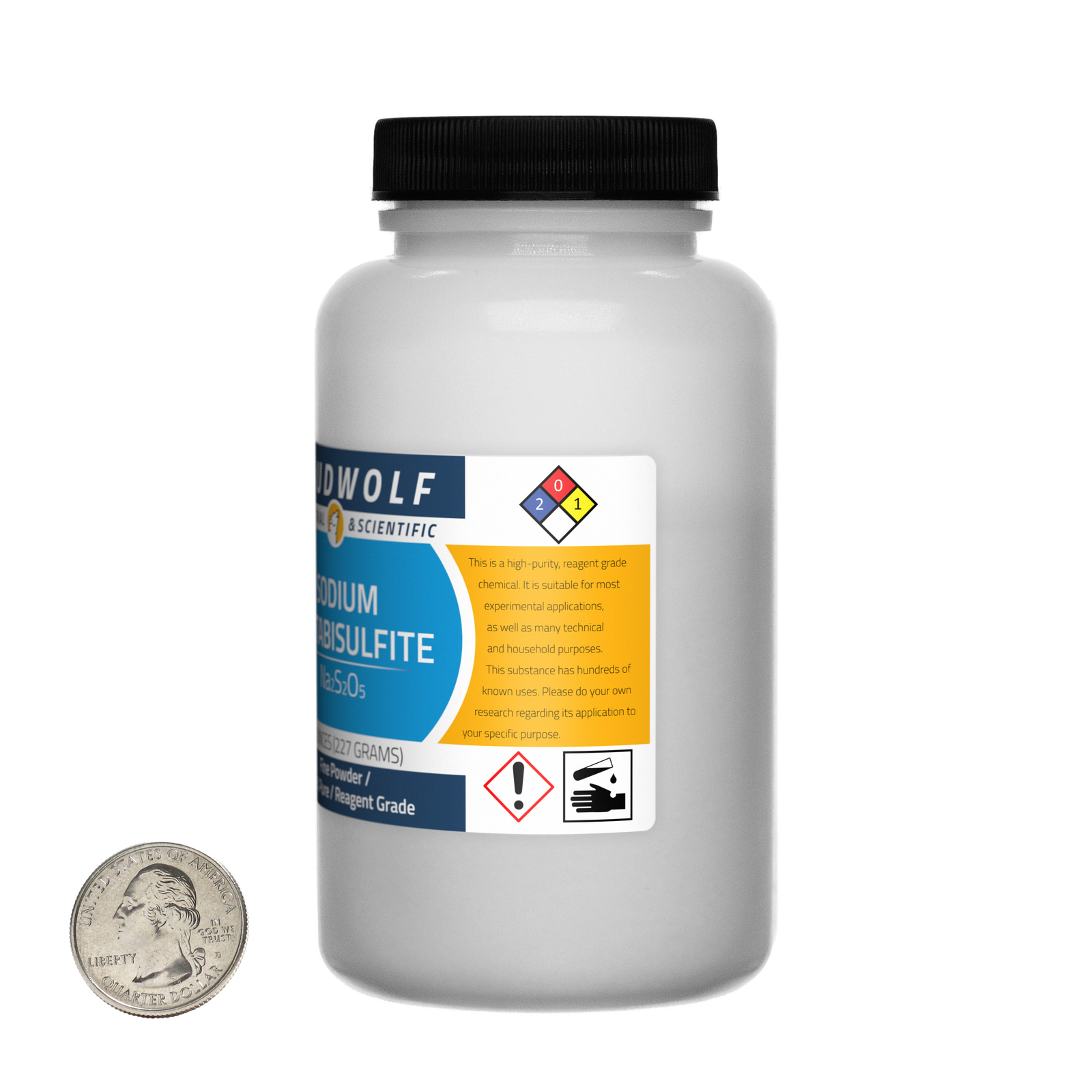 Sodium Metabisulfite / 2 Lbs / 4 Bottles / 99.9% Reagent Grade / Fine Powder