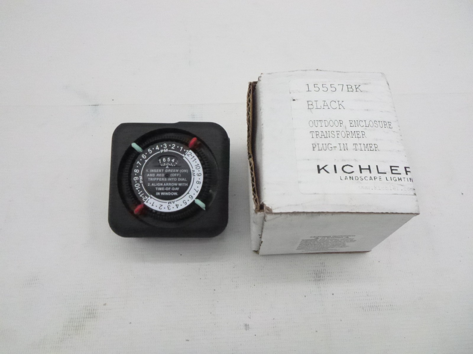 Kichler Outdoor Enclosure Transformer Plug-In Timer 2.75″ x 3″ x 3″ 15557BK