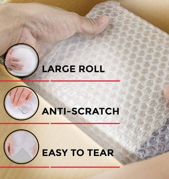 2 Pack 12 inch x 30 ft. Bubble Cushioning Wrap Shipping Packing Moving Supplies