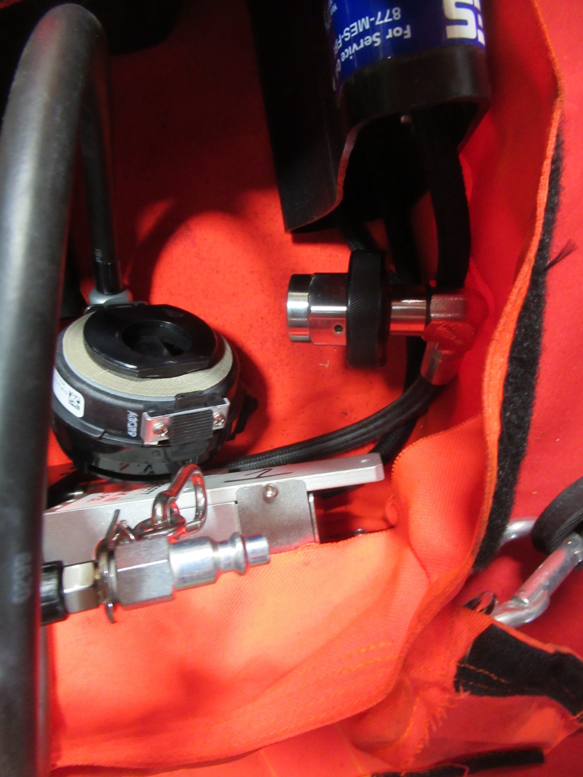 Scott RIT PAK III 4500 psi BAG COMPLETE WITH MASK REGULATOR HOSES EMT EMS RESCUE