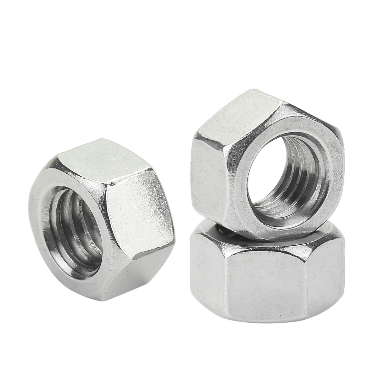 100 PCS 1/213 Stainless Steel Hex Nut 304 188 Hardware Fastener Machine Tool