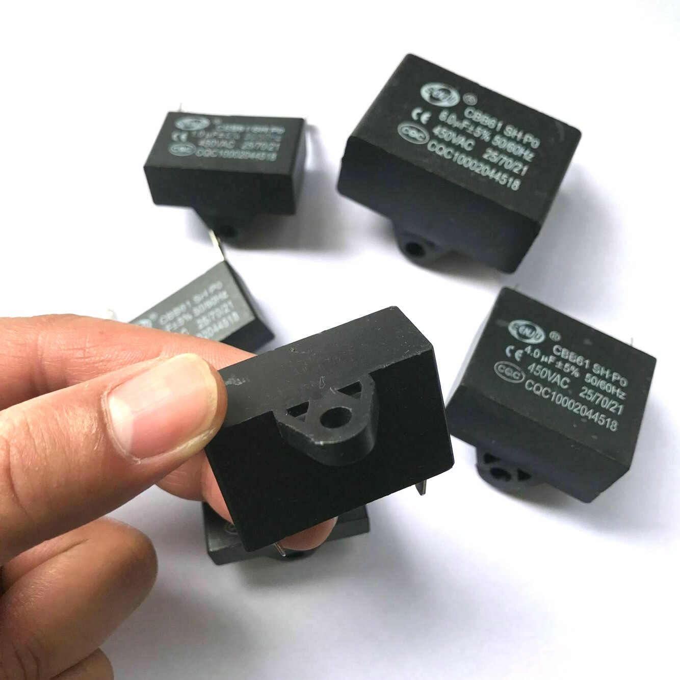CBB61 450V 1/1.5/2.5/3/6/8/10/12UF Air conditioner Fan Motor Capacitor 2 Inserts