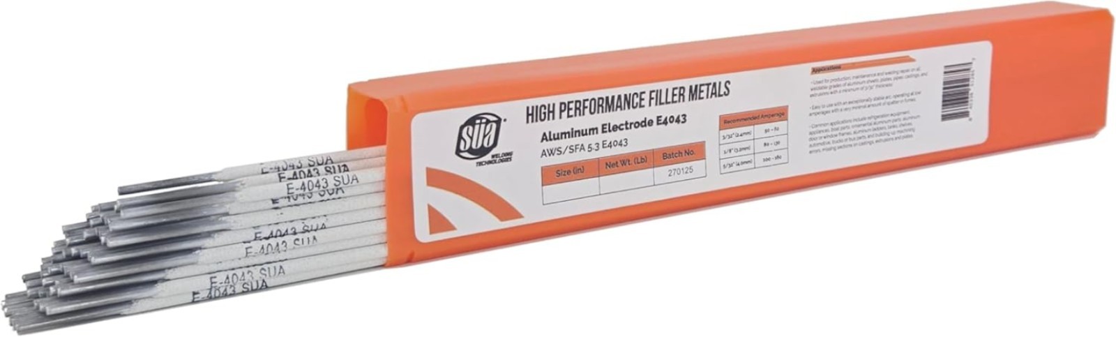 Easy Use E4043 Aluminum Stick Electrode 1/8″ x 14″ for Strong Welds