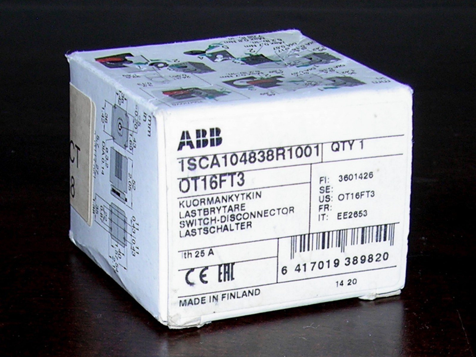 (NEW) ABB OT16FT3 SWITCH DISCONNECTOR