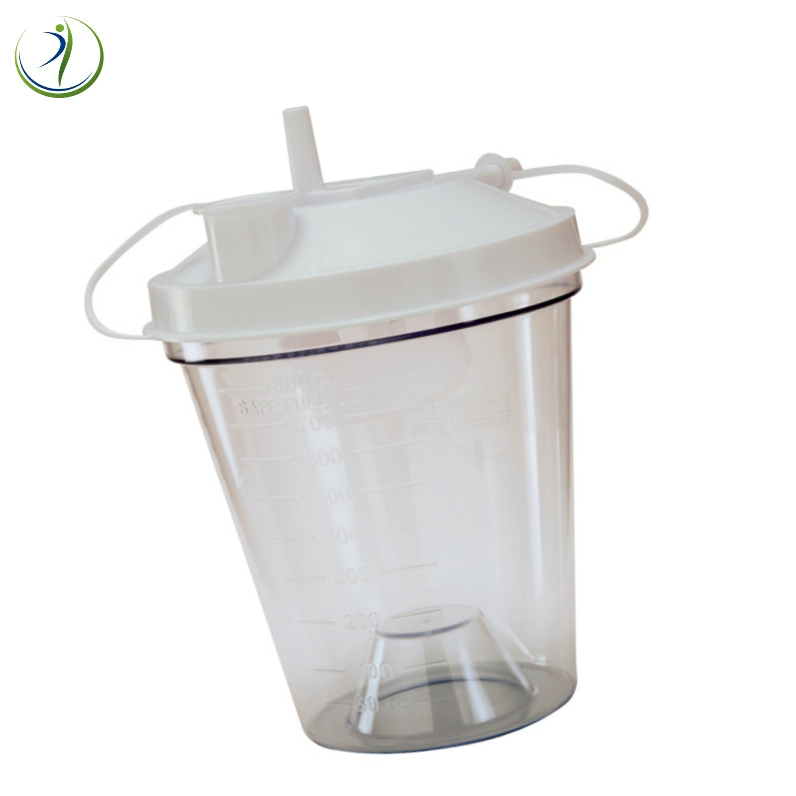 Suction Canister 800 mL Turret Lid Float Valve & Suction Hose Plastic Graduated