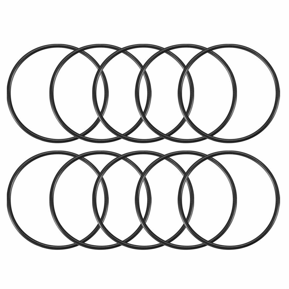 10 Pcs Black Rubber O Ring Oil Seal Gasket Washers 33mm x 30mm x 1.5mm