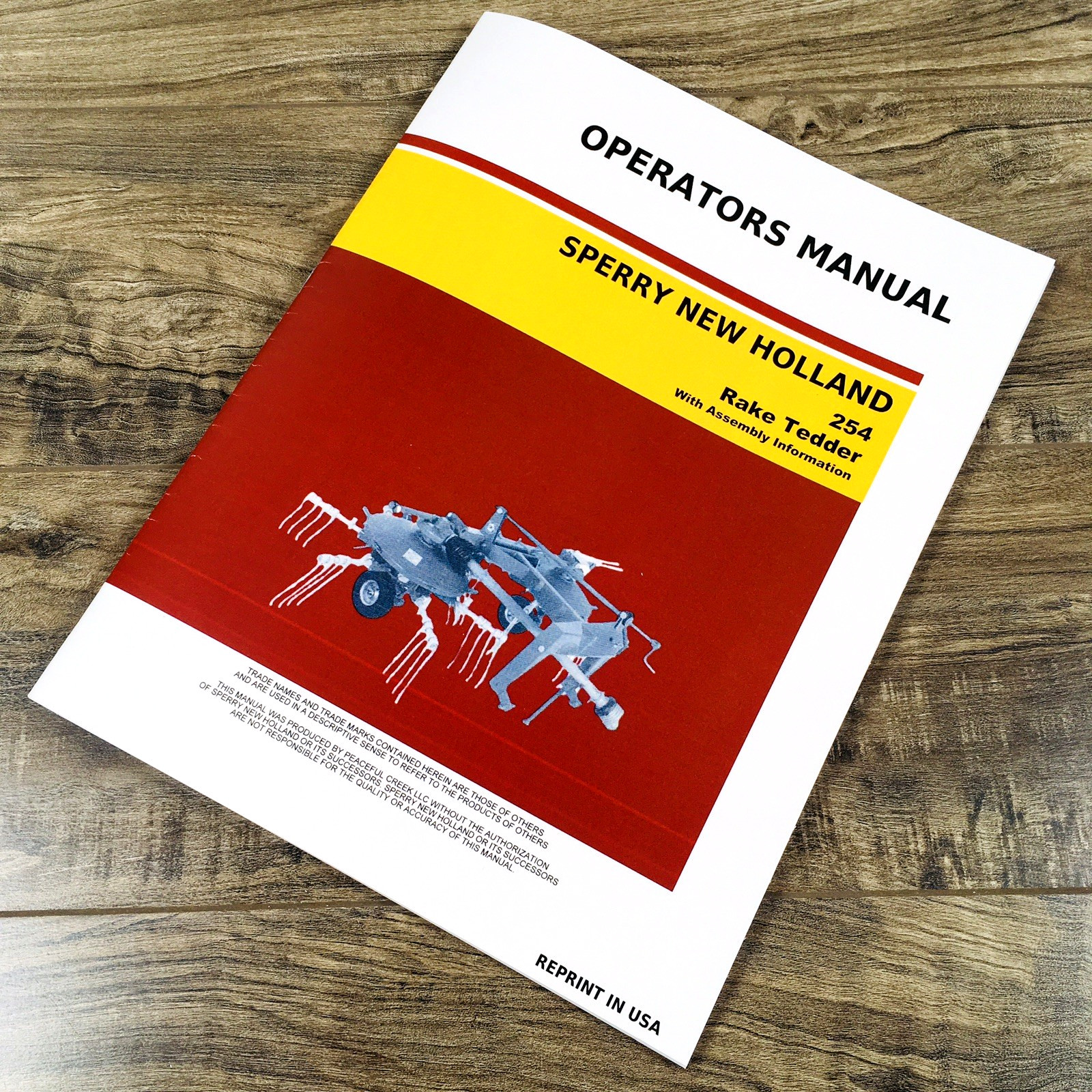 New Holland 254 Rake Tedder Operators Manual Assembly Owners Book Maintenance