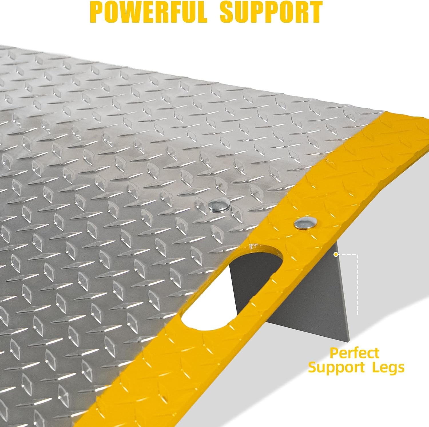 Dock Loading Ramp Aluminum Dock Plate 0.42″ Thick Industrial Shed Ramp 3500LBS