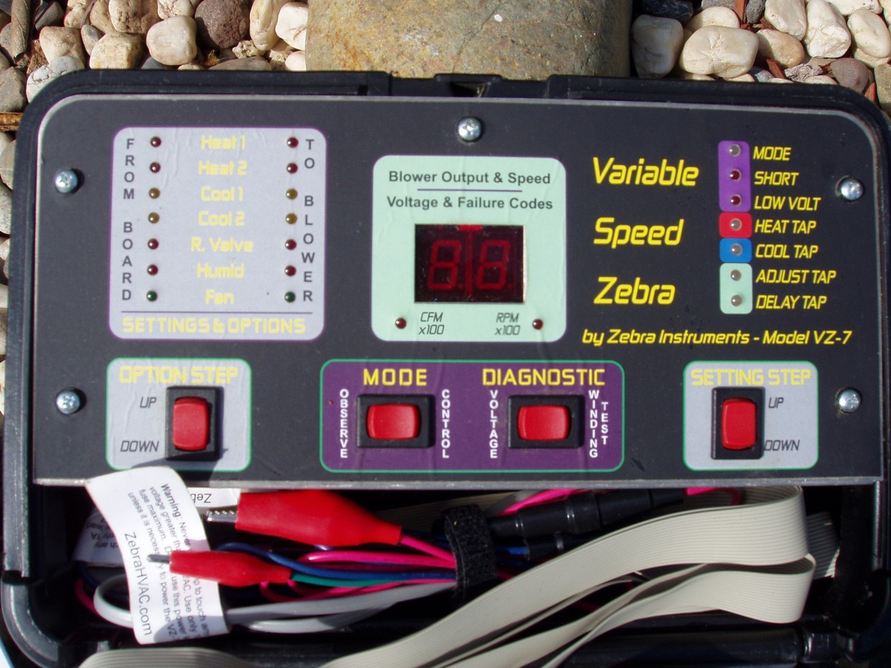 ZEBRA INSTRUMENTS VZ-7 VARIABLE SPEED ECM MOTOR TESTER HVAC DIAGNOSTICS GD COND