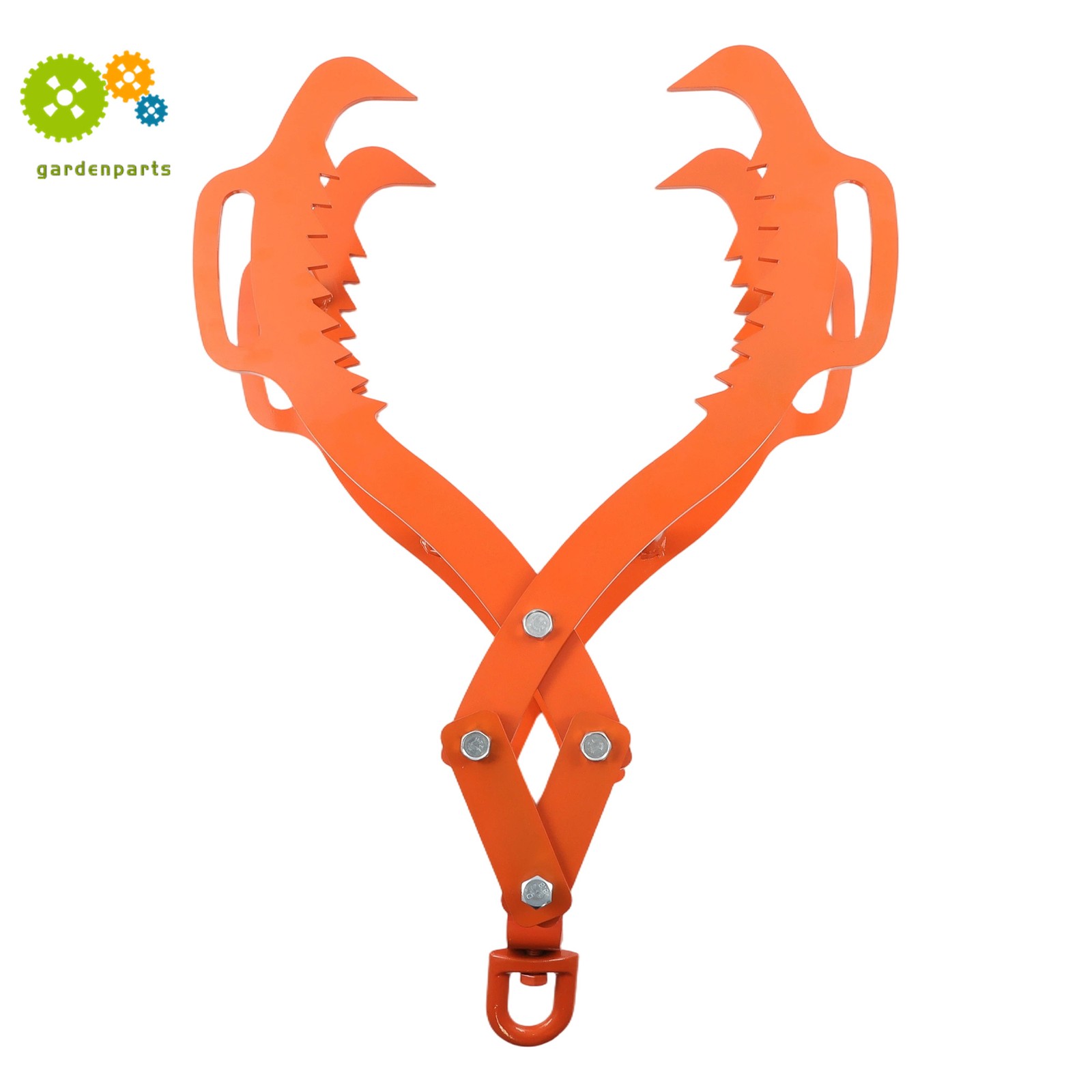 32in Log Lifting Tongs 4 Claw Solid Heavy Steel Log Grapple Swivel Log Tools