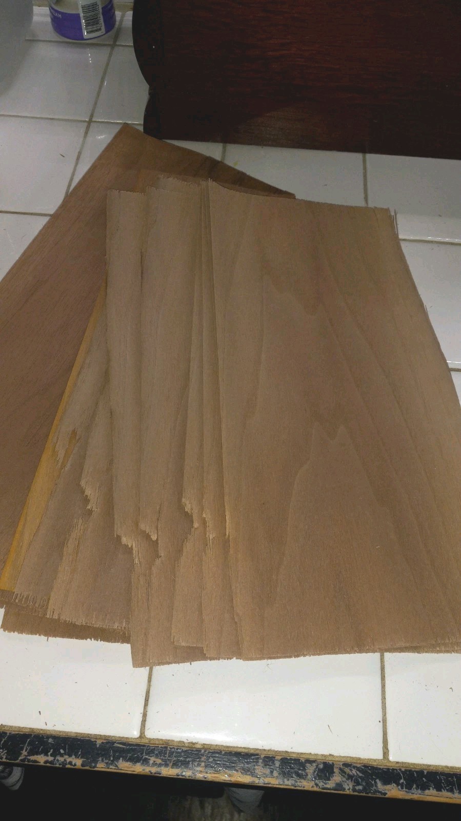 28 Sheets Hardwood VENEER .7MM – 12″ X 6″ Real Wood Cherry Sequential Cut