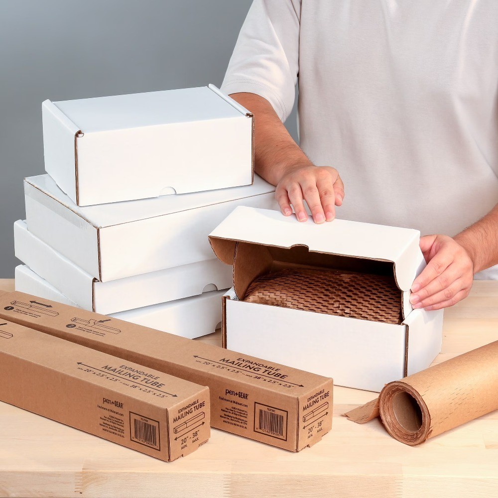 Corrugated Telescoping Square Mailing Shipping Tube Adjustable Length 20 to 38