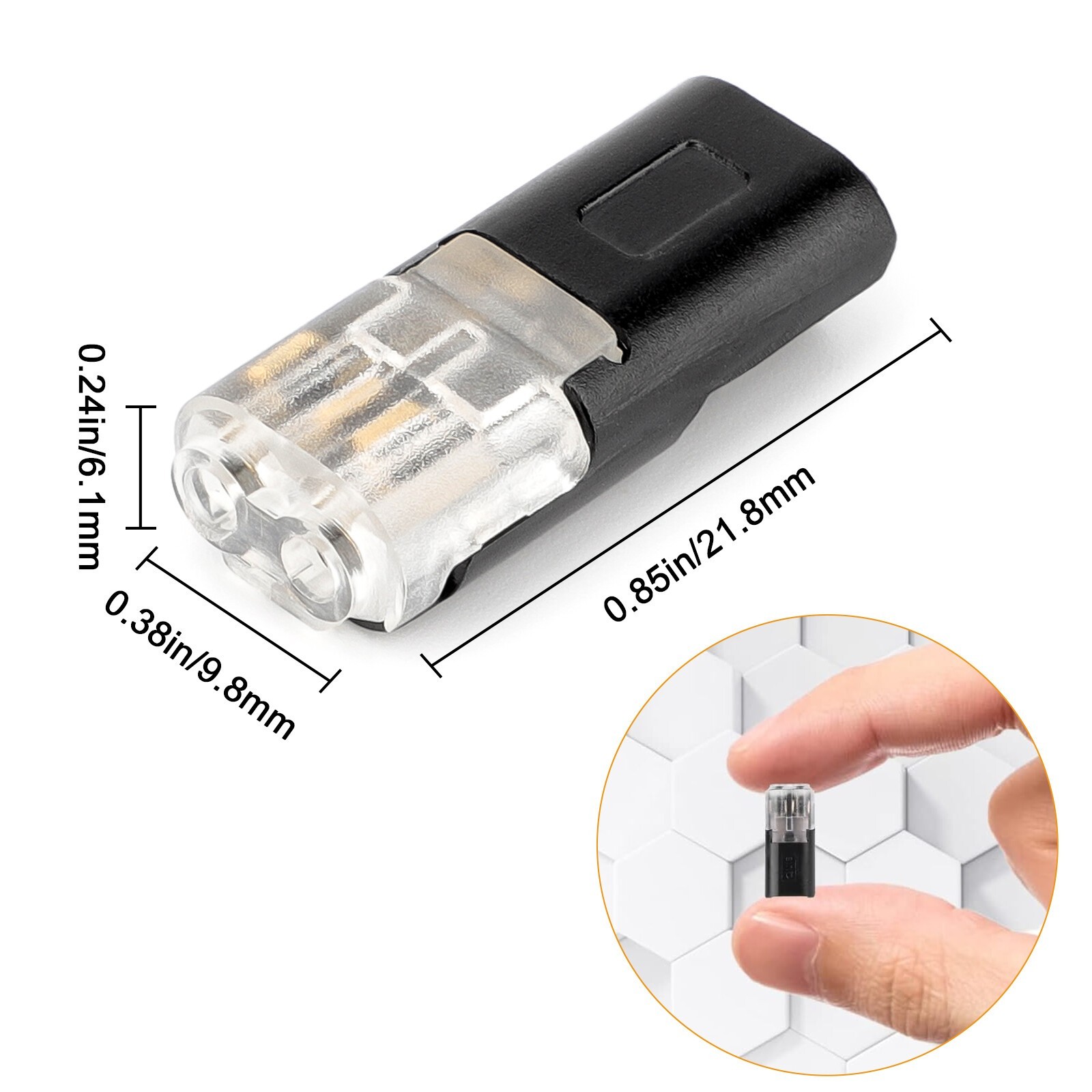 150 PCS Double-Wire Plug-in Cable Snap Connector Terminal Block w Locking Buckle