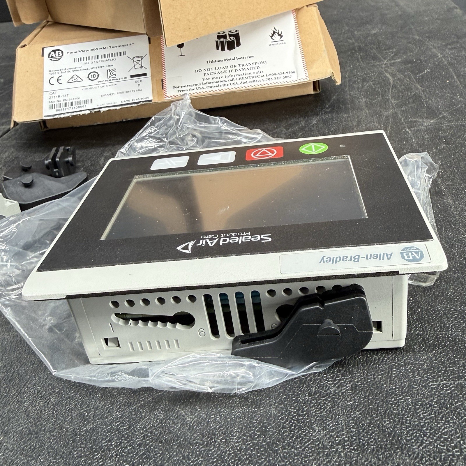 Allen-Bradley 2711R-T4T PanelView 800 HMI 4” Touch Terminal Series B Sealed Air