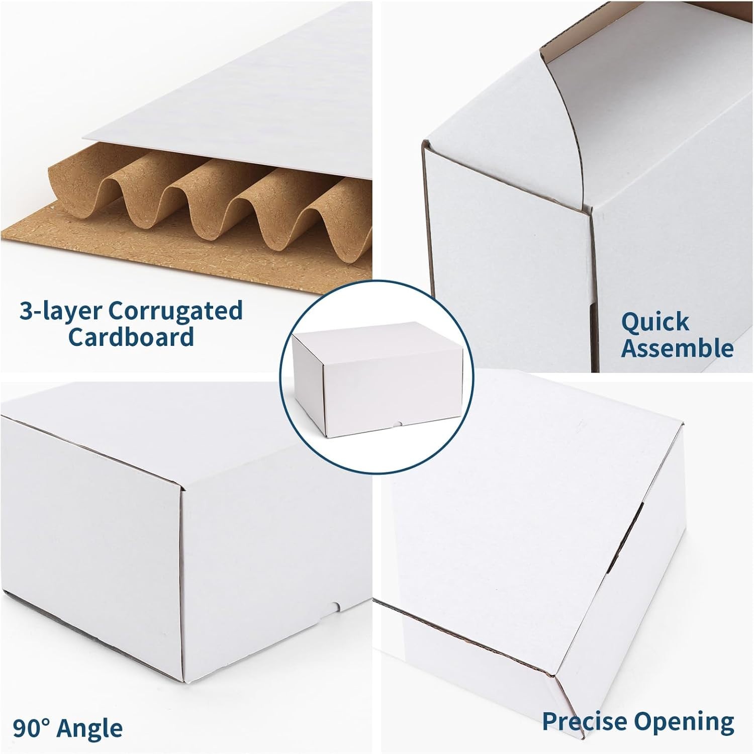 Durable 12x10x6 Corrugated Mailer Boxes – Set of 15 White Gift Packaging