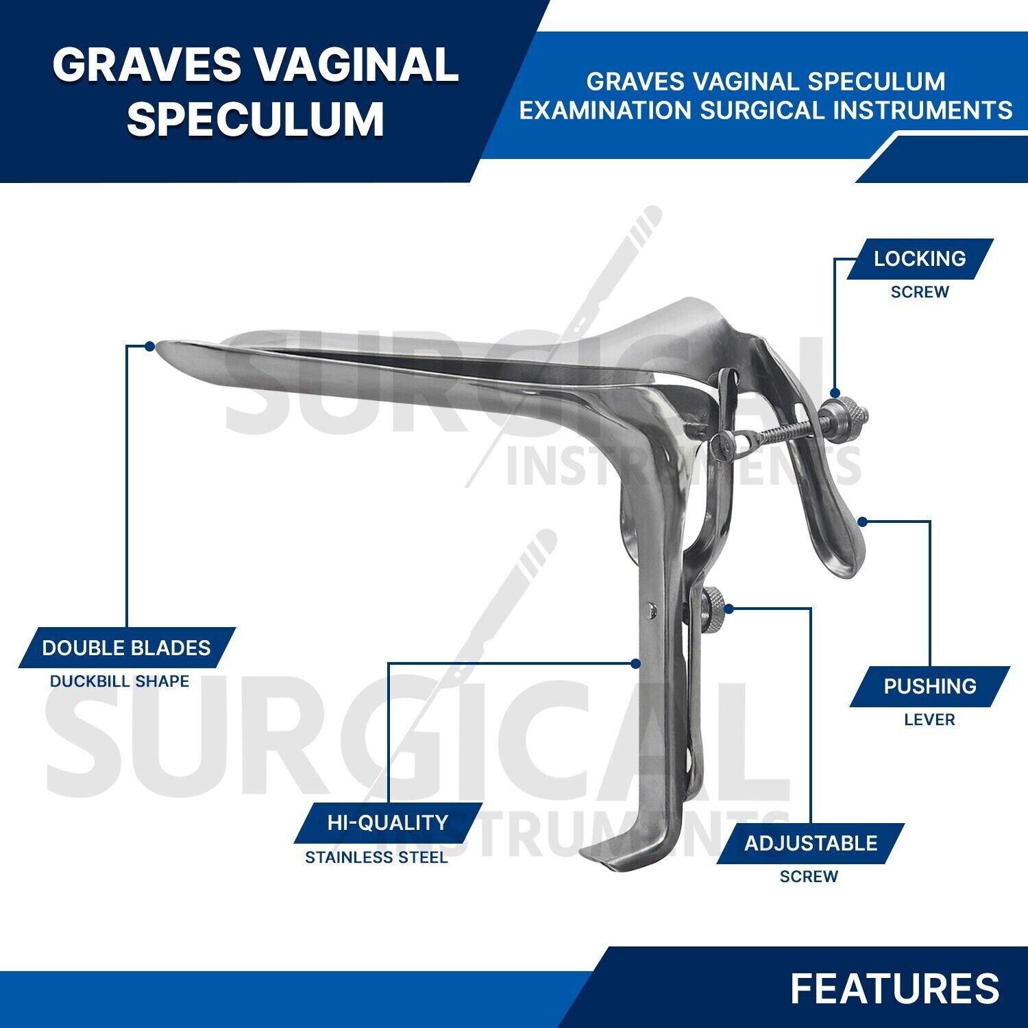 40 Pcs Graves / Pederson Vaginal Speculum OB/GYN Surgical Instruments German Gr