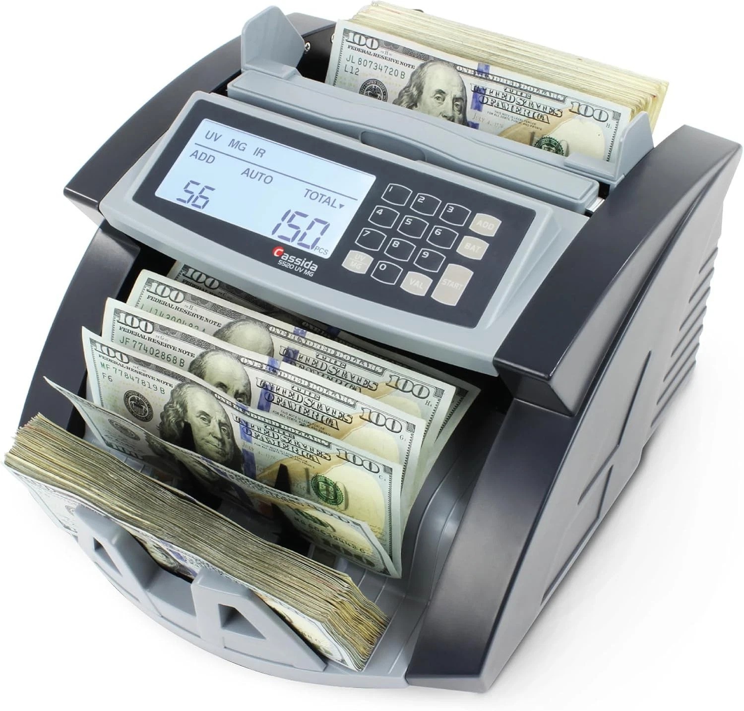 UV/MG/IR Money Counter – Add & Batch Modes – Large Display