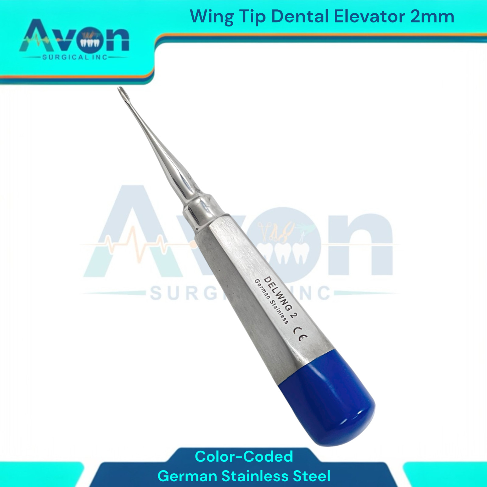 Wing Tipped 2mm Dental Pick Elevator, for Small Animals, Dental Veterinary Tools